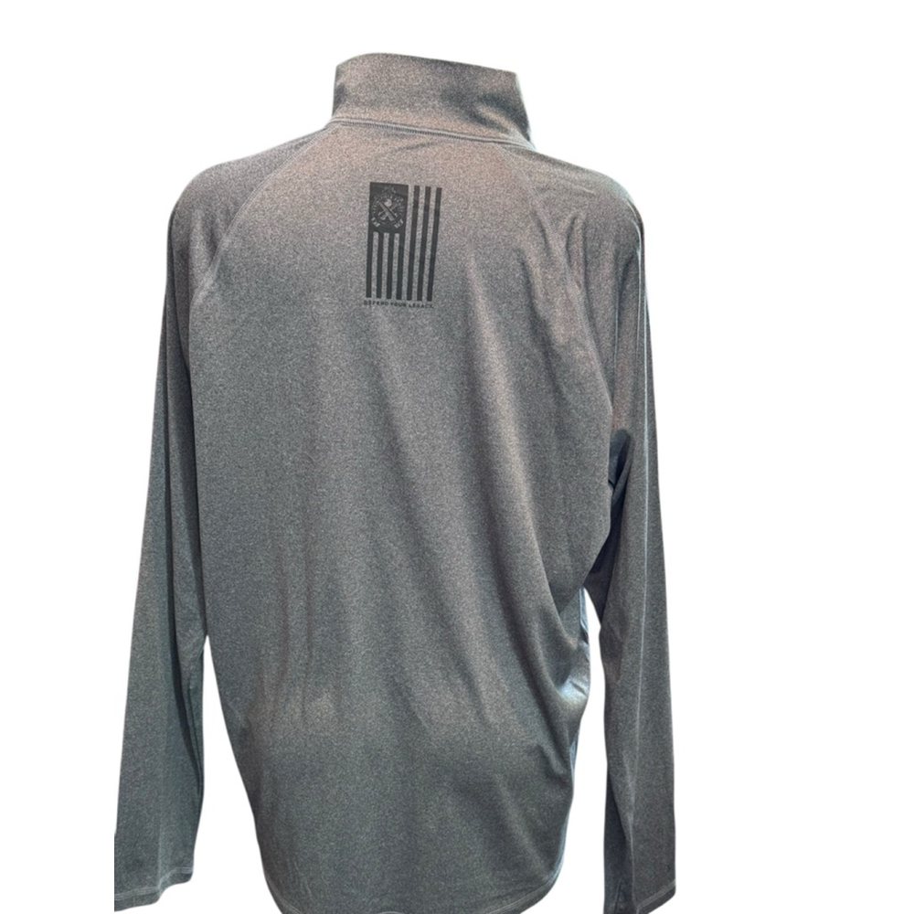 Men's Springfield Armory Gray 1/4 Zip Sweatshirt L euc - Picture 2 of 2
